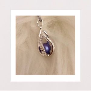 Genuine Freshwater Pearl in Caged Pendant